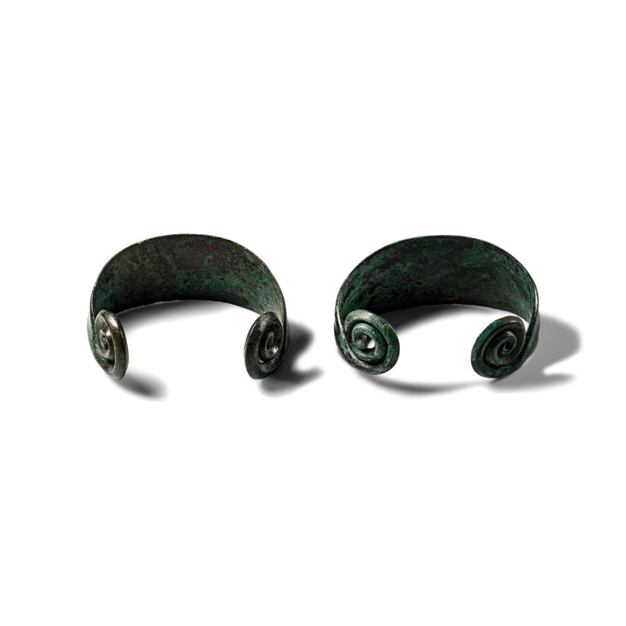 Bronze Age Coiled Bracelet Pair