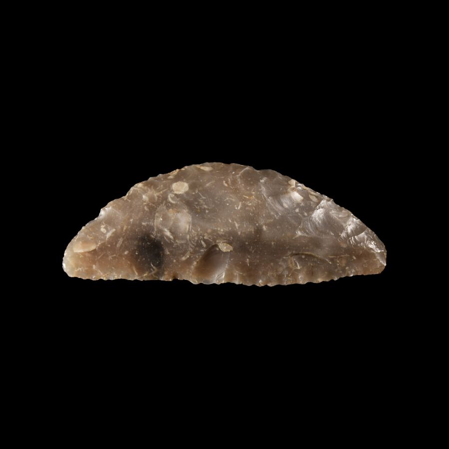 Stone Age Danish Brown Flint Sickle Knife