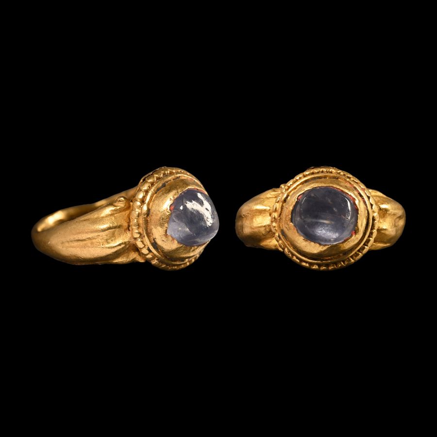 South East Asian Gold and Topaz Ring