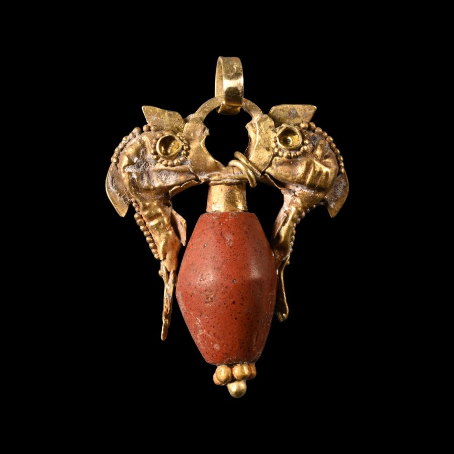 Greek Large Gold Dolphin Pendant