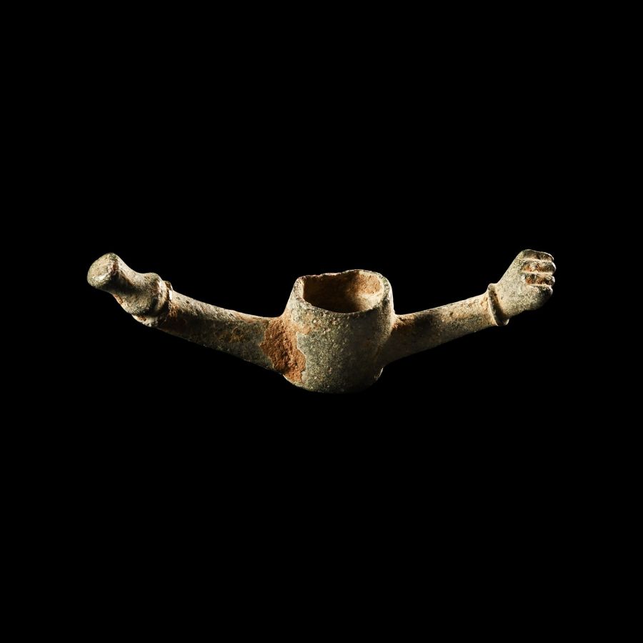 Roman Bronze Phallic and Fist Fitting