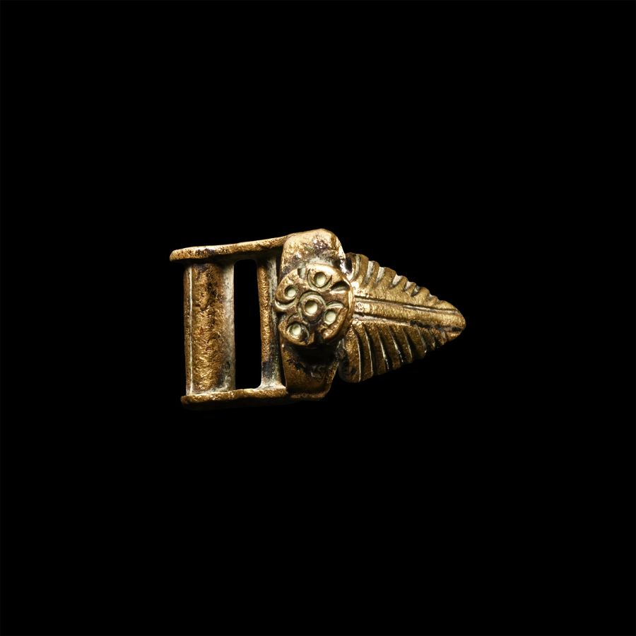 Post Medieval Brass Stirrup Leather Buckle