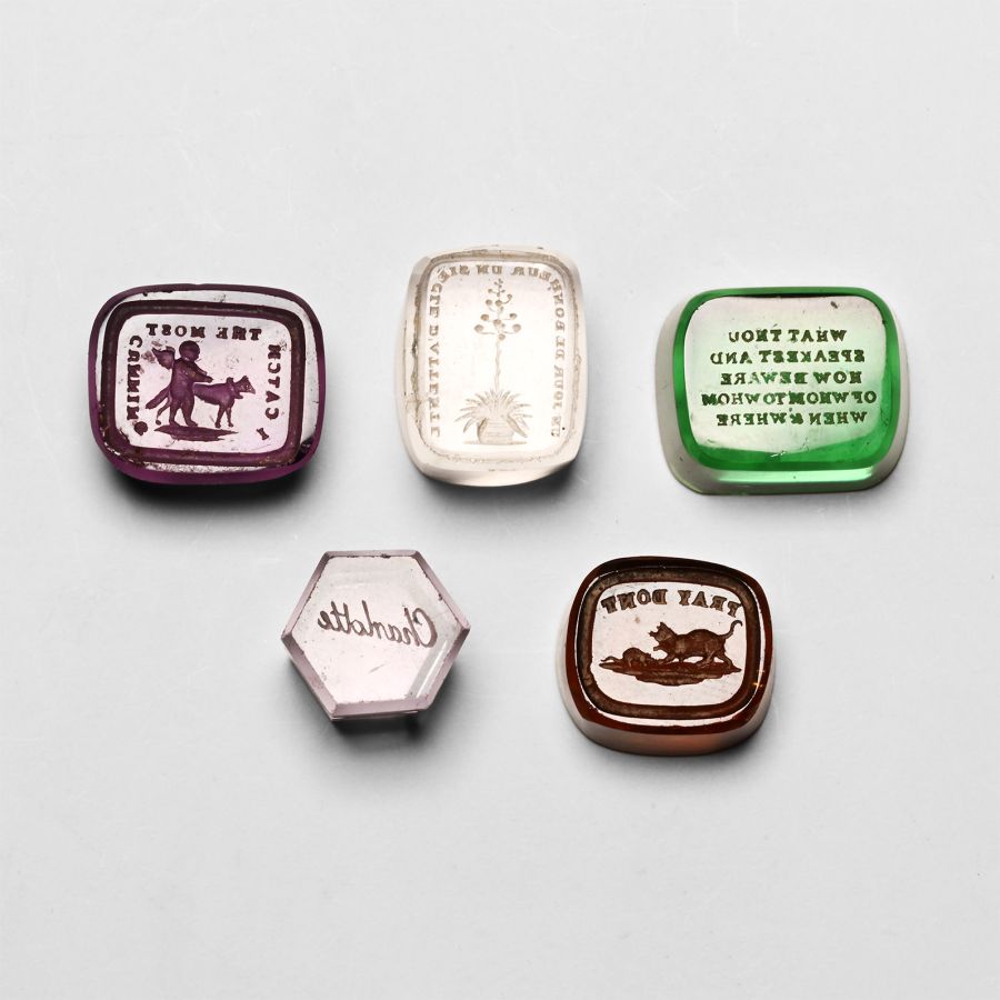 Post Medieval Group of Semi-Precious Stone Stamp Seals