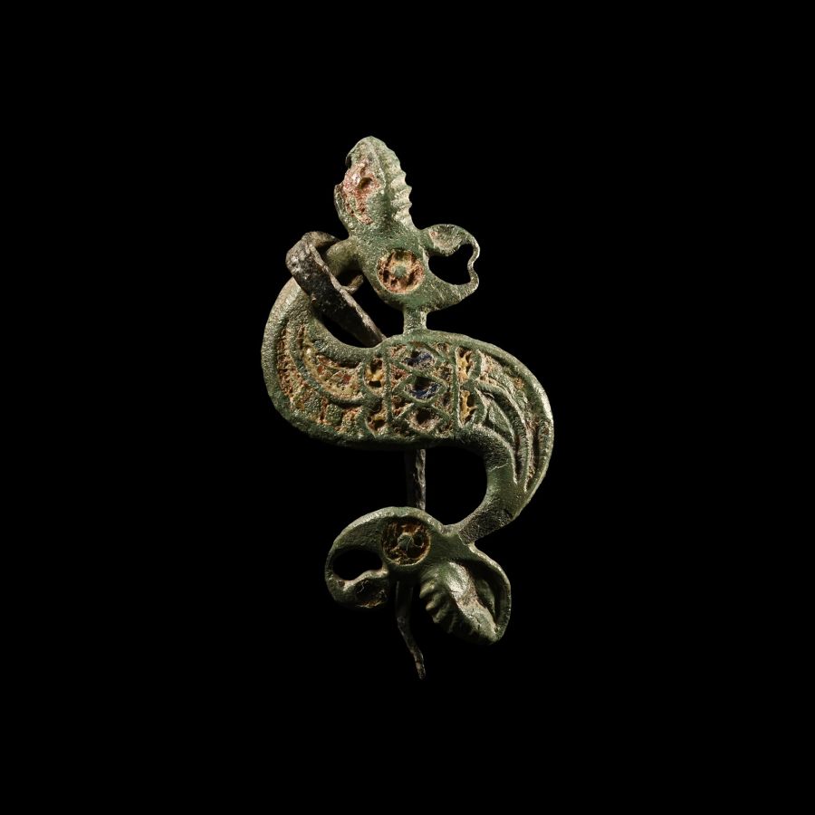 Large Romano-Celtic Bronze 'Brigantian' Dragonesque Brooch