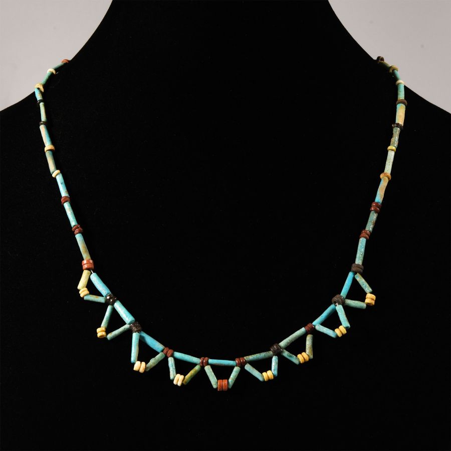 Egyptian Faience Bead Necklace