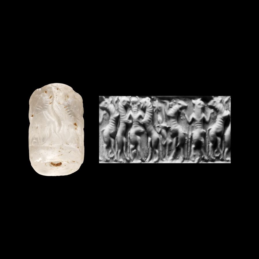 Old Akkadian Stone Cylinder Seal
