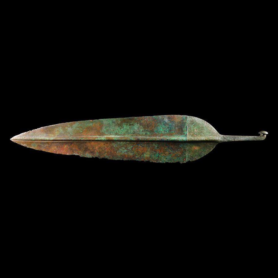 Heavy Western Asiatic Leaf-Shaped Spearhead