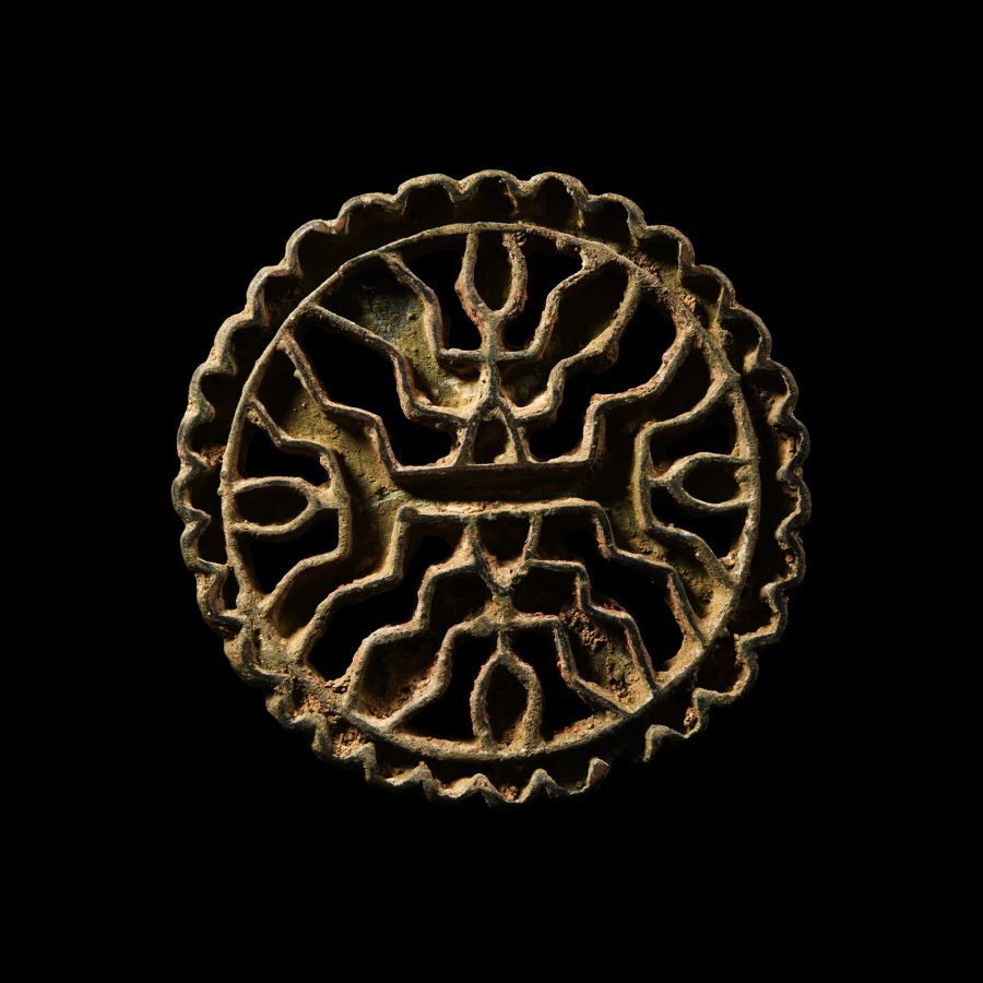 Central Asian Large Bronze Compartmented Stamp Seal