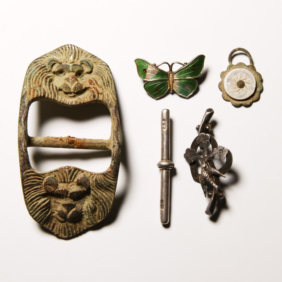 Post Medieval Silver and Bronze Artefact Group