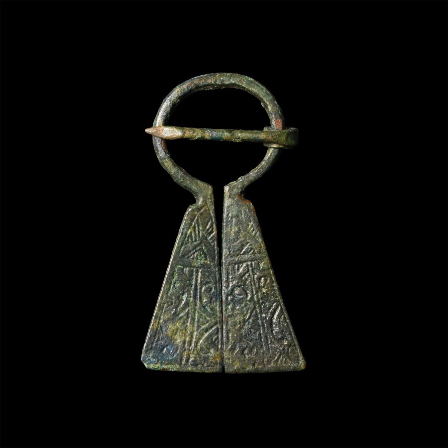 Viking Inspired Bronze Omega-Shaped Penannular Brooch