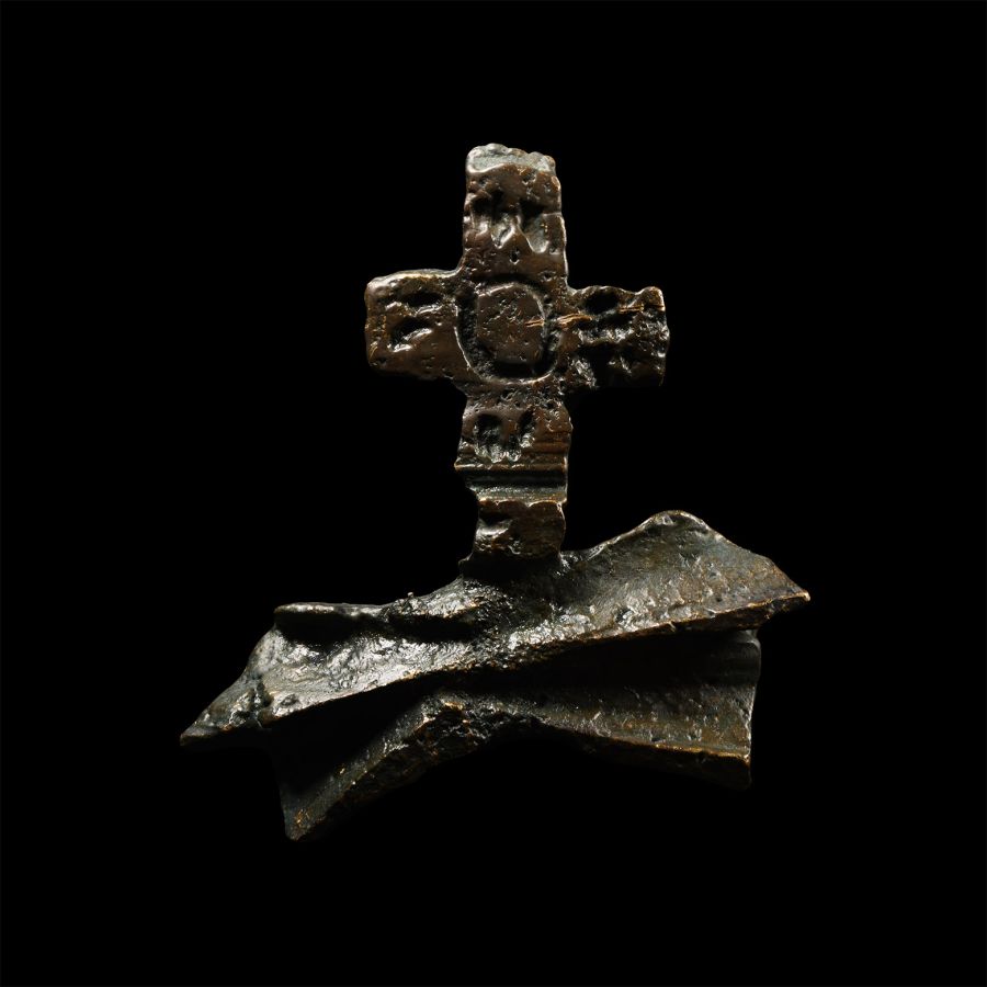 Medieval Bronze Architectural Cross