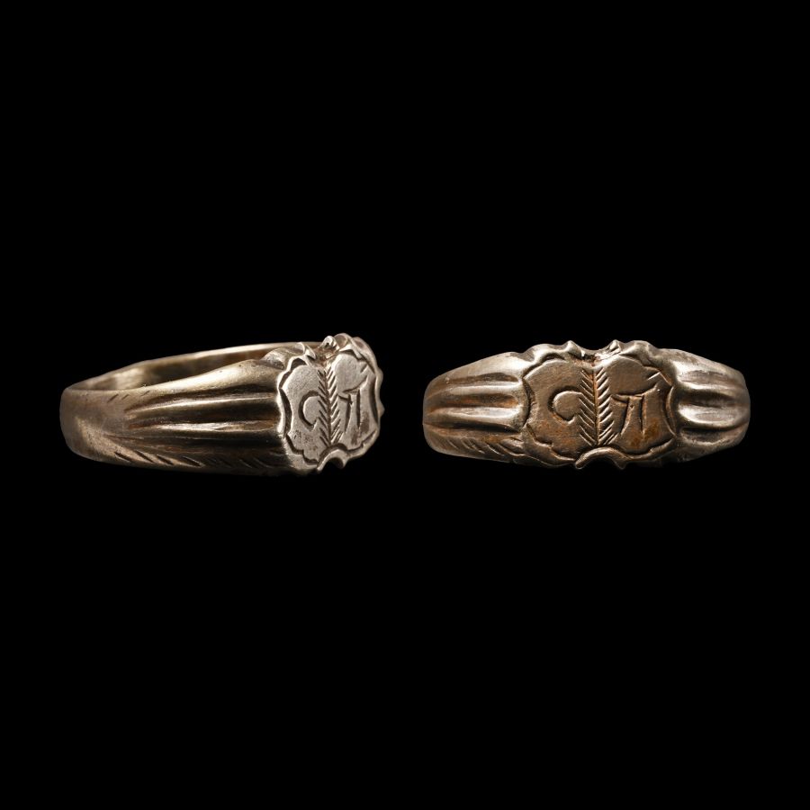 Post Medieval Silver Ring with Initials