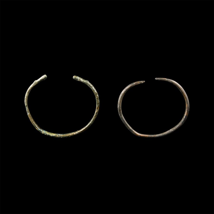 Viking Age Bronze Zoomorphic Bracelet Pair