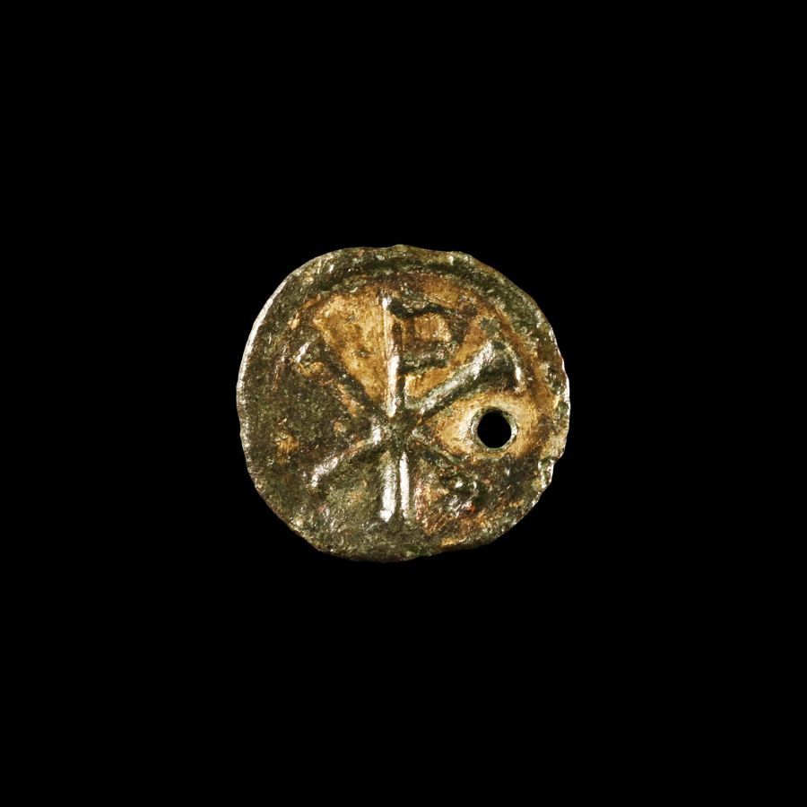 Roman Gilt Bronze Early Christian Pendant