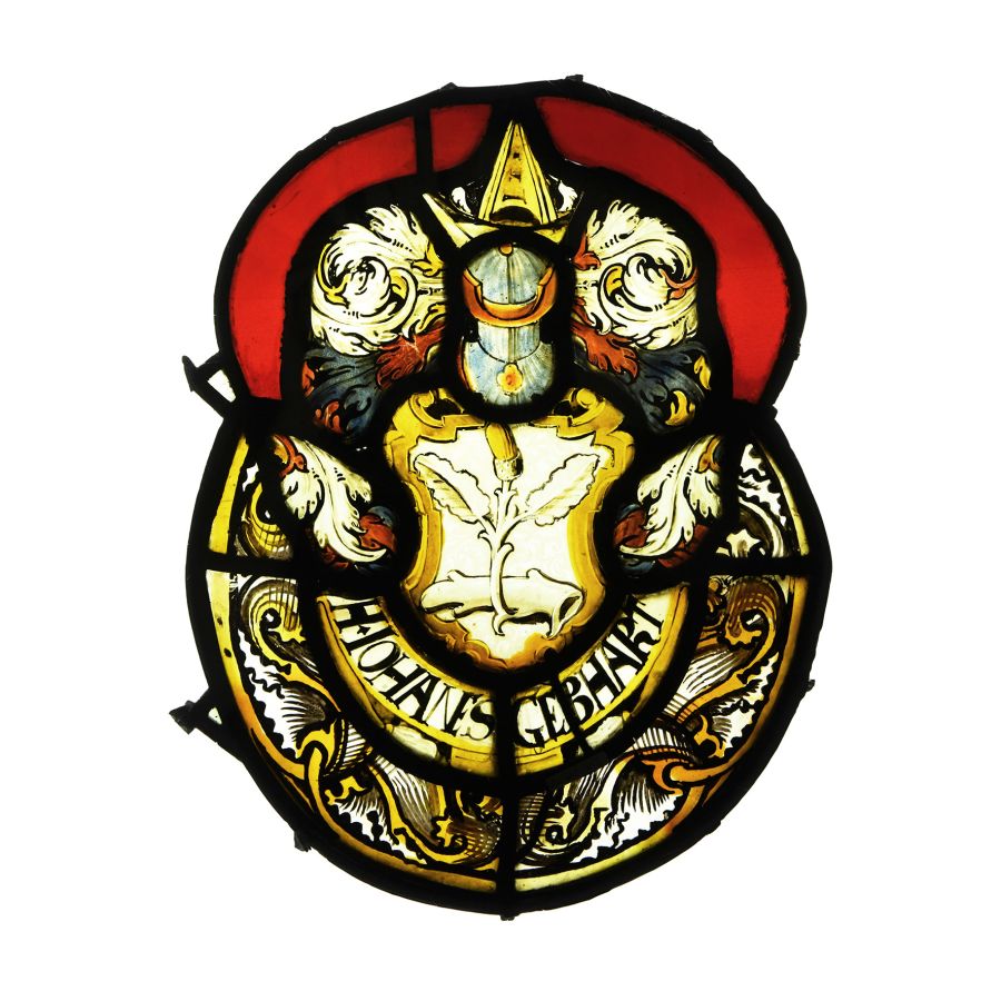 Post Medieval Stained Glass Armorial Panel