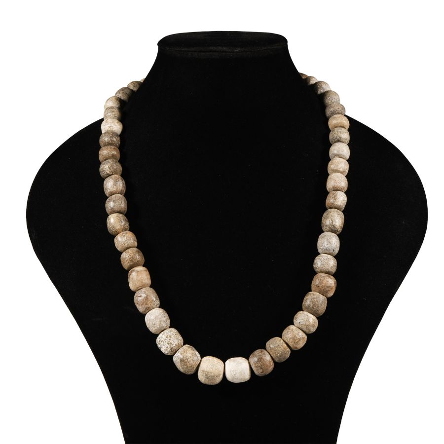 Natural History - Woolly Mammoth Bone Bead Necklace String