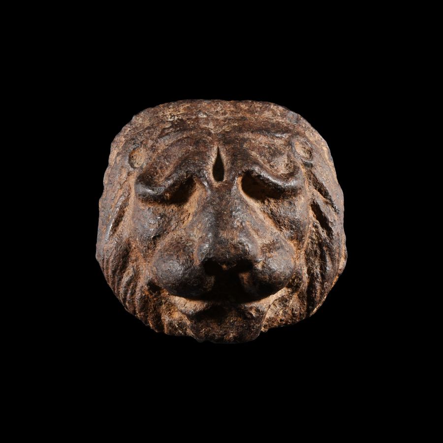 Medieval Iron Lion's Head Weight