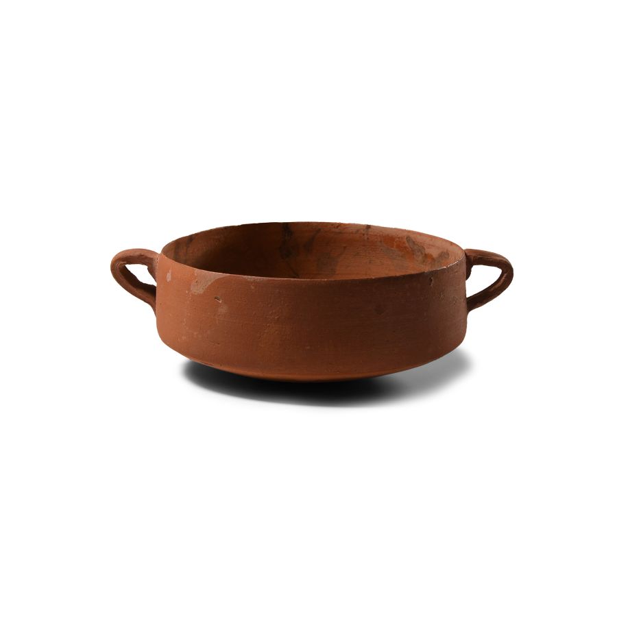 Nabataean Redware Bowl with Painted Foliage