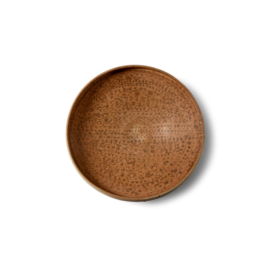 Nabataean White Ground Dish with Painted Foliage