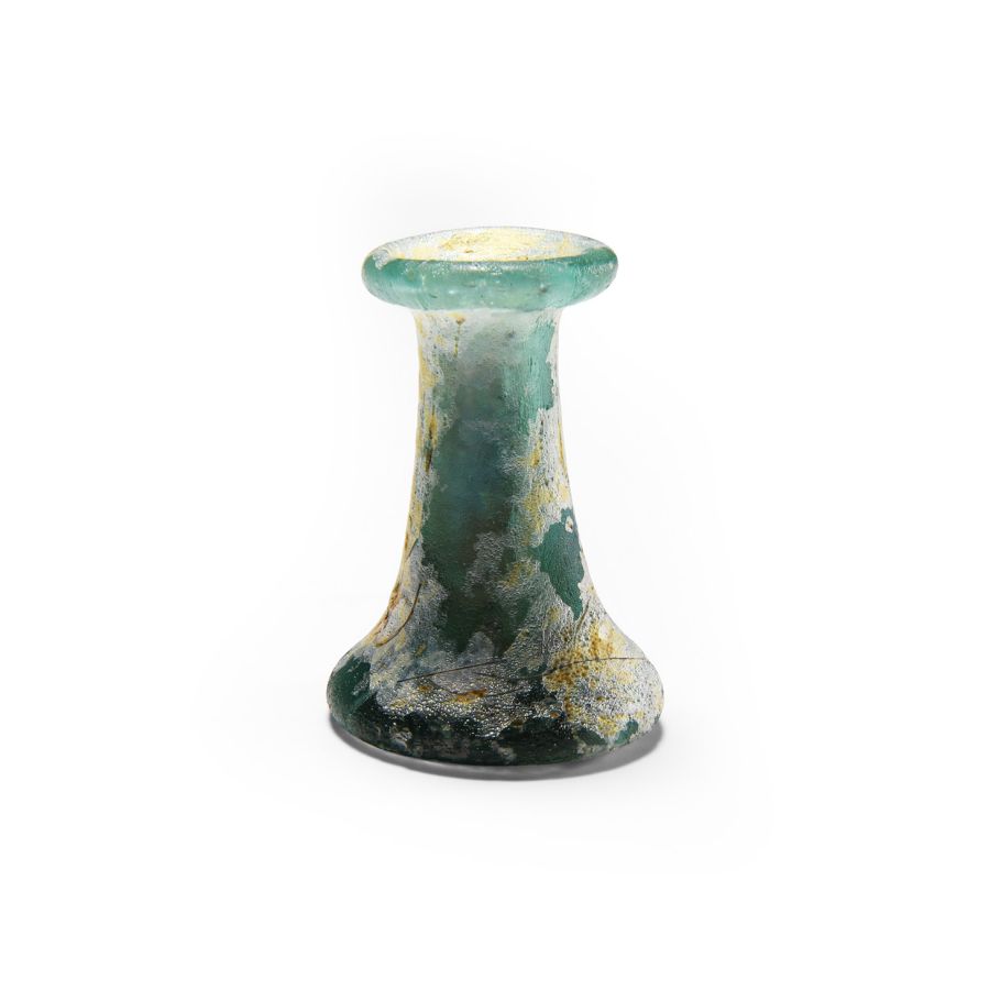 Roman Glass Cotton-Reel Type Bottle