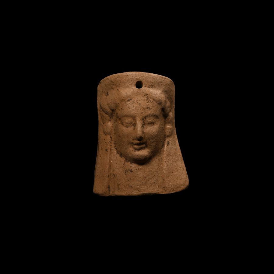 Greek Terracotta Protome Mask