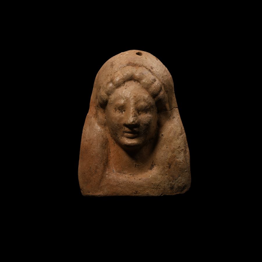 Greek Terracotta Protome Mask