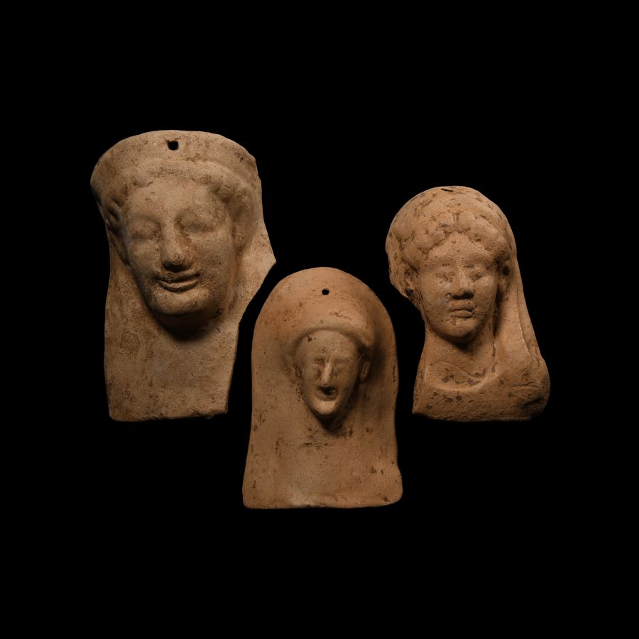 Greek Terracotta Protome Mask Collection
