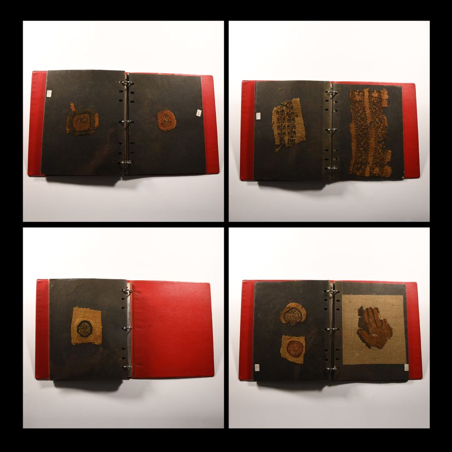Egyptian Coptic Textile Collection in Folder