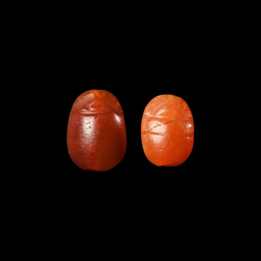 Egyptian Carnelian Scarab Group