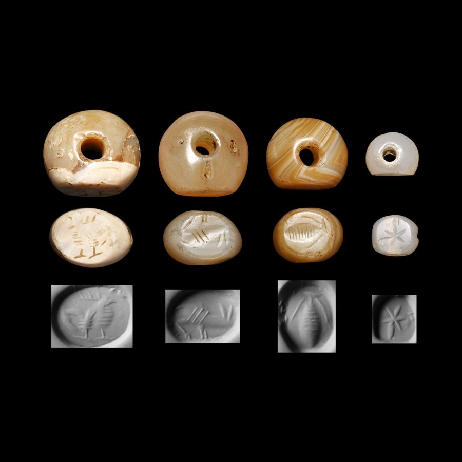 Sassanian Agate Stamp Seal Collection