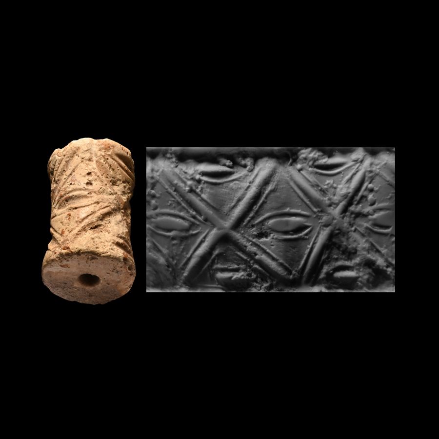 Western Asiatic Limestone Cylinder Seal