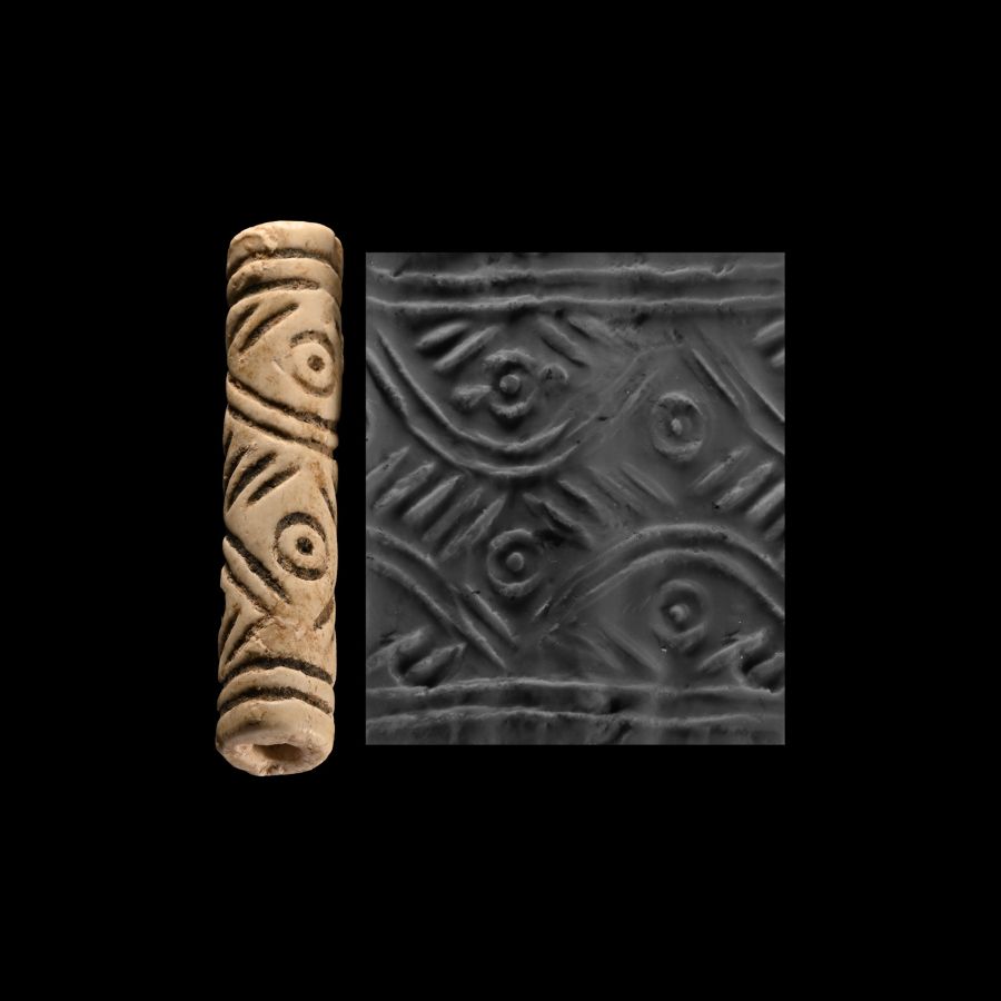Western Asiatic Stone Geometric Cylinder Seal