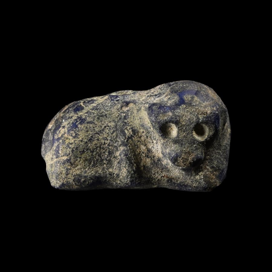 Western Asiatic Lapis Lazuli Lion Amulet