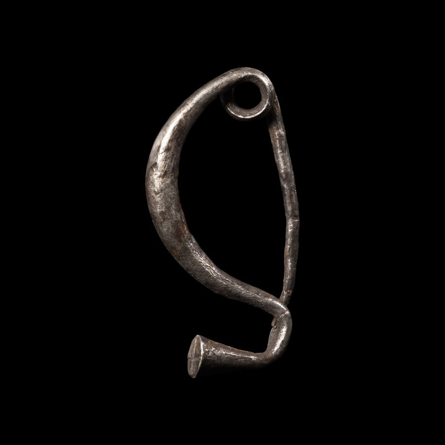 Iron Age Celtic Silver Bow Brooch