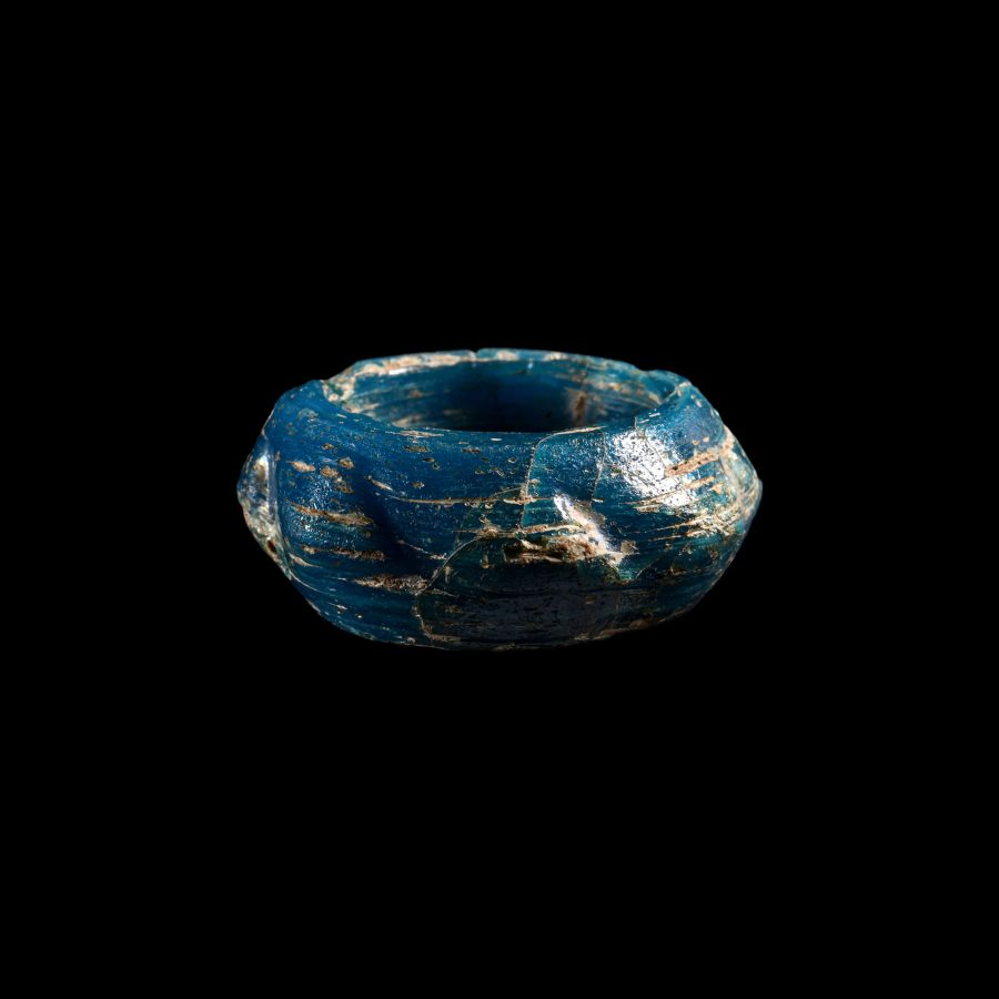 Egyptian Blue Glass Ring