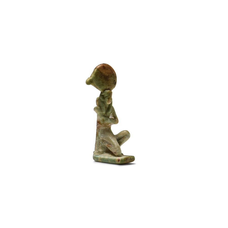 Egyptian Faience Amulet of Souls of Pe and Nekhem