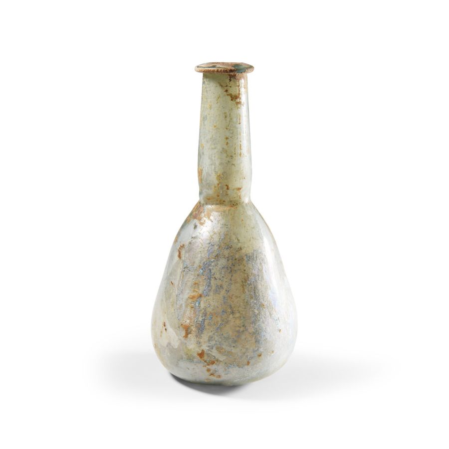 Roman Glass Pear-Shaped Flask