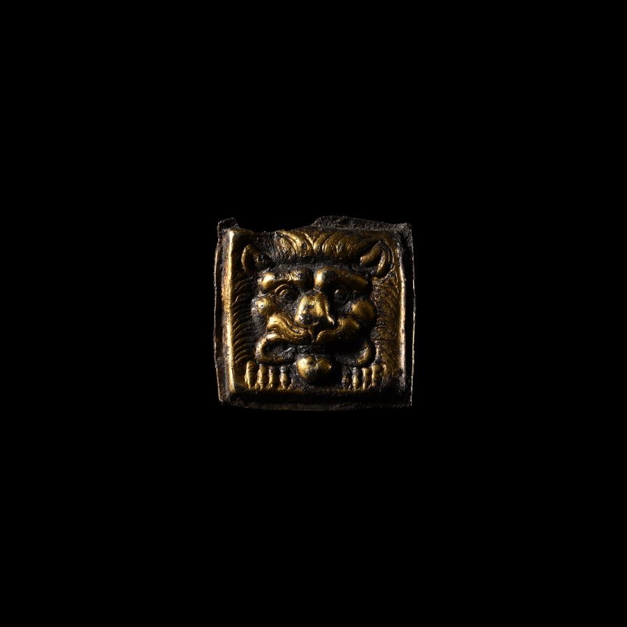 Sogdian Silver-Gilt Lion Plaque