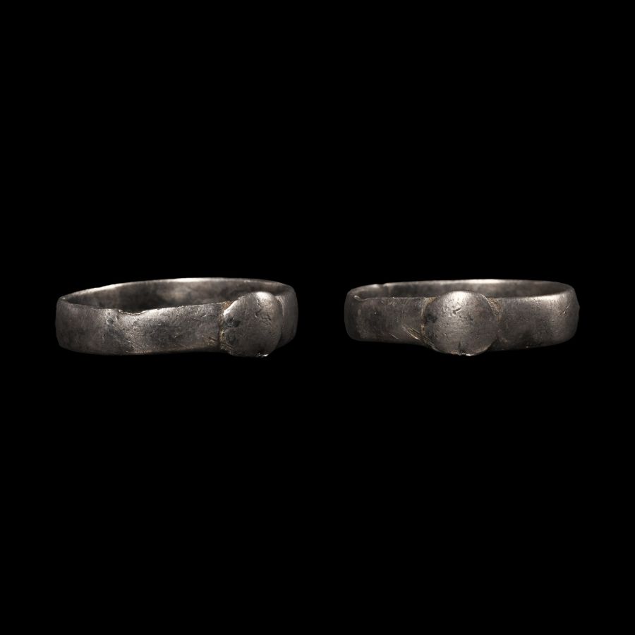 Medieval Silver Ring with Raised Bezel