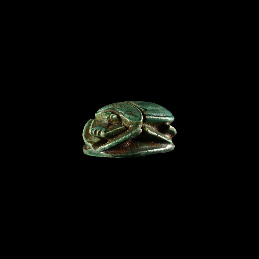 Egyptian Faience Scarab for Thutmose III
