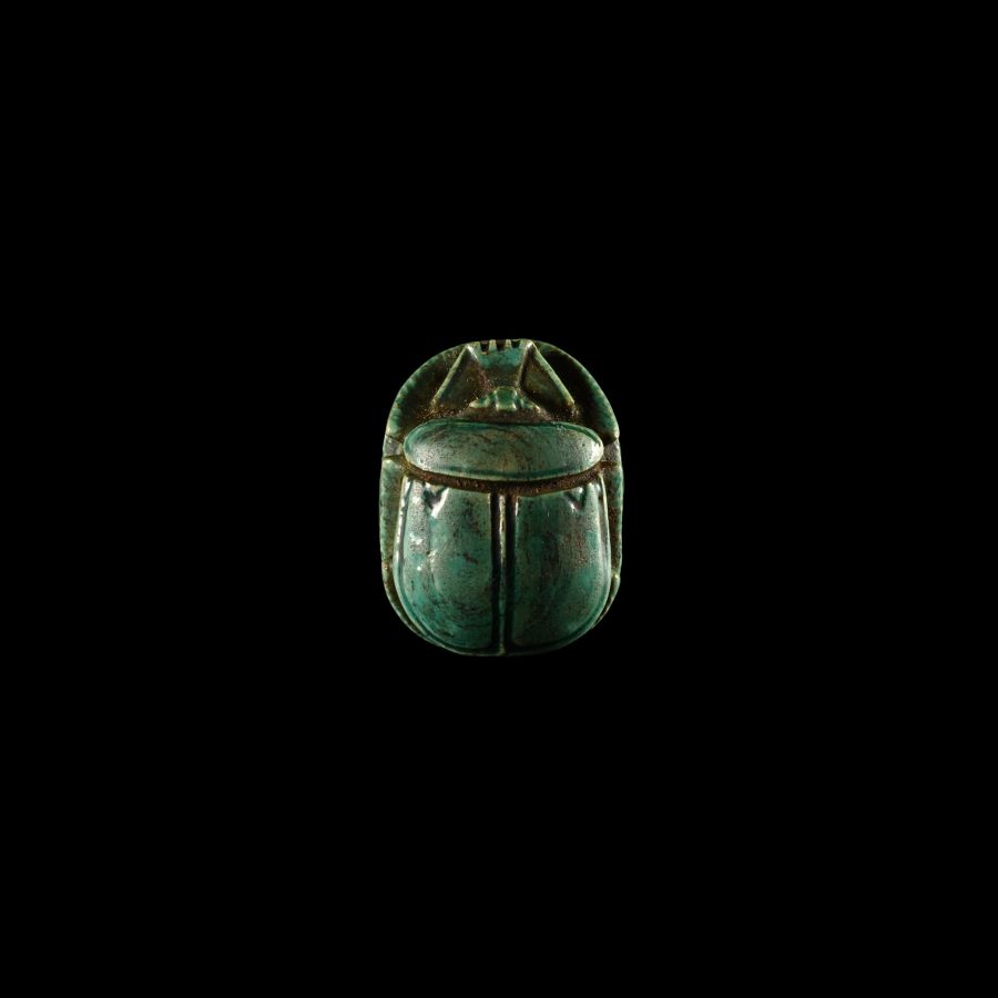 Egyptian Faience Scarab for Thutmose III