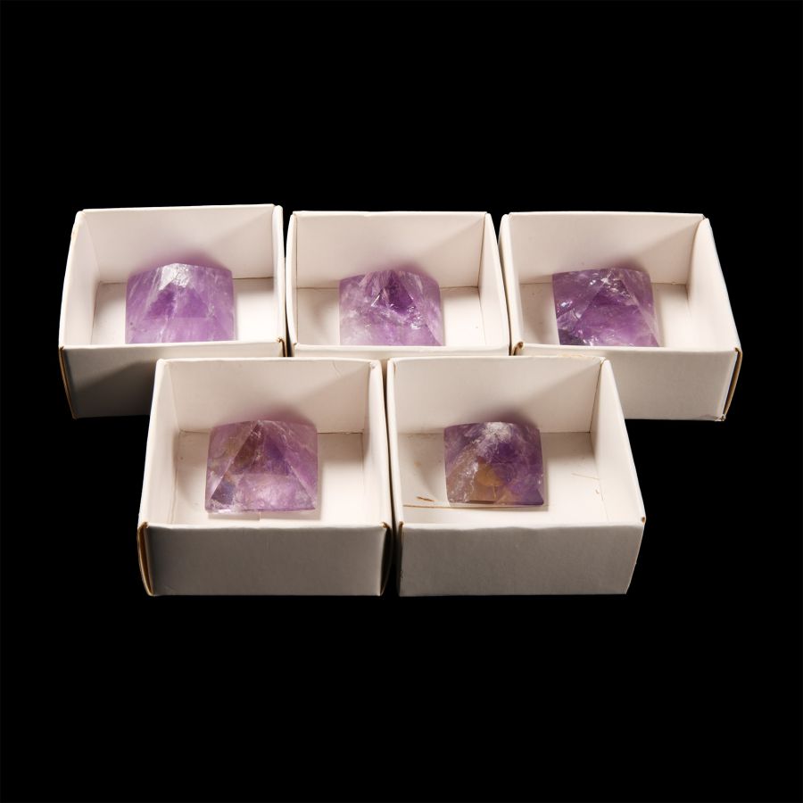 Natural History - Polished Amethyst Crystal Pyramid Group [5]