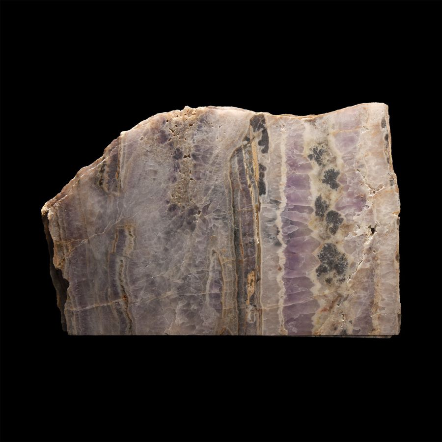 Natural History - Unpolished Cut Amethyst Crystal Geode Slice Pair