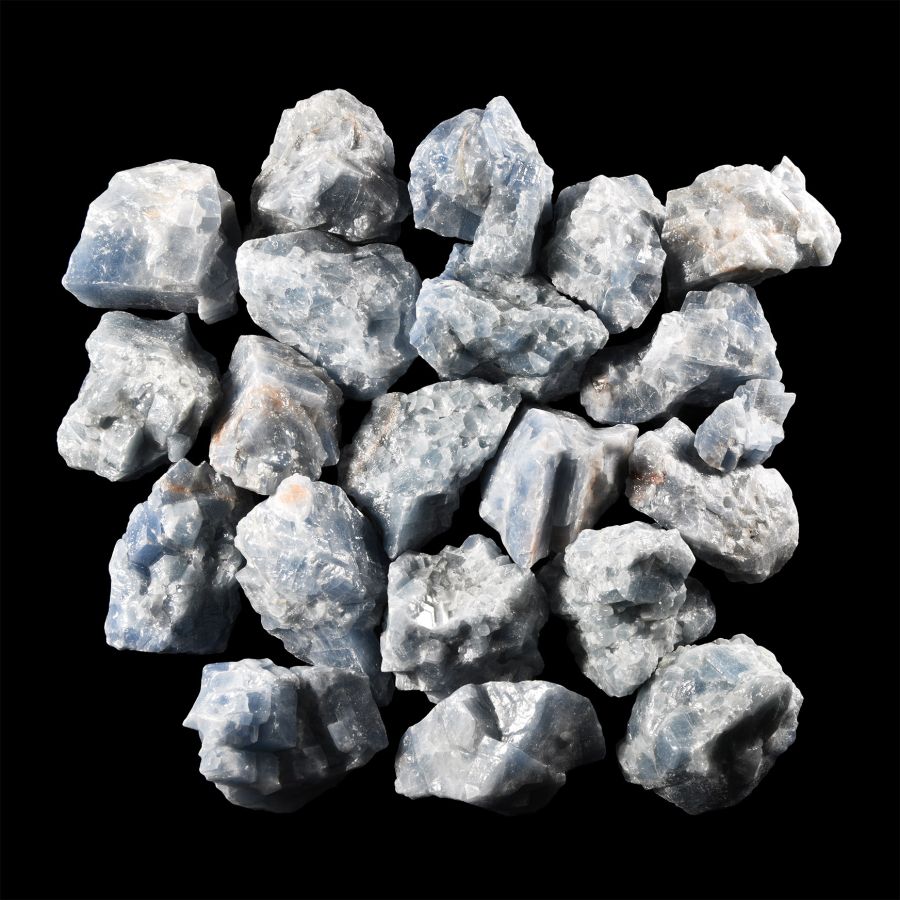 Natural History - Large Blue Calcite Mineral Specimen Group [20]