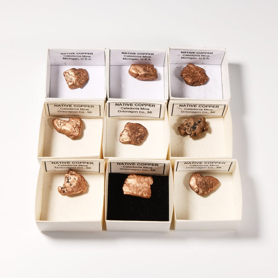 Natural History - Boxed Native Copper Specimens [9]