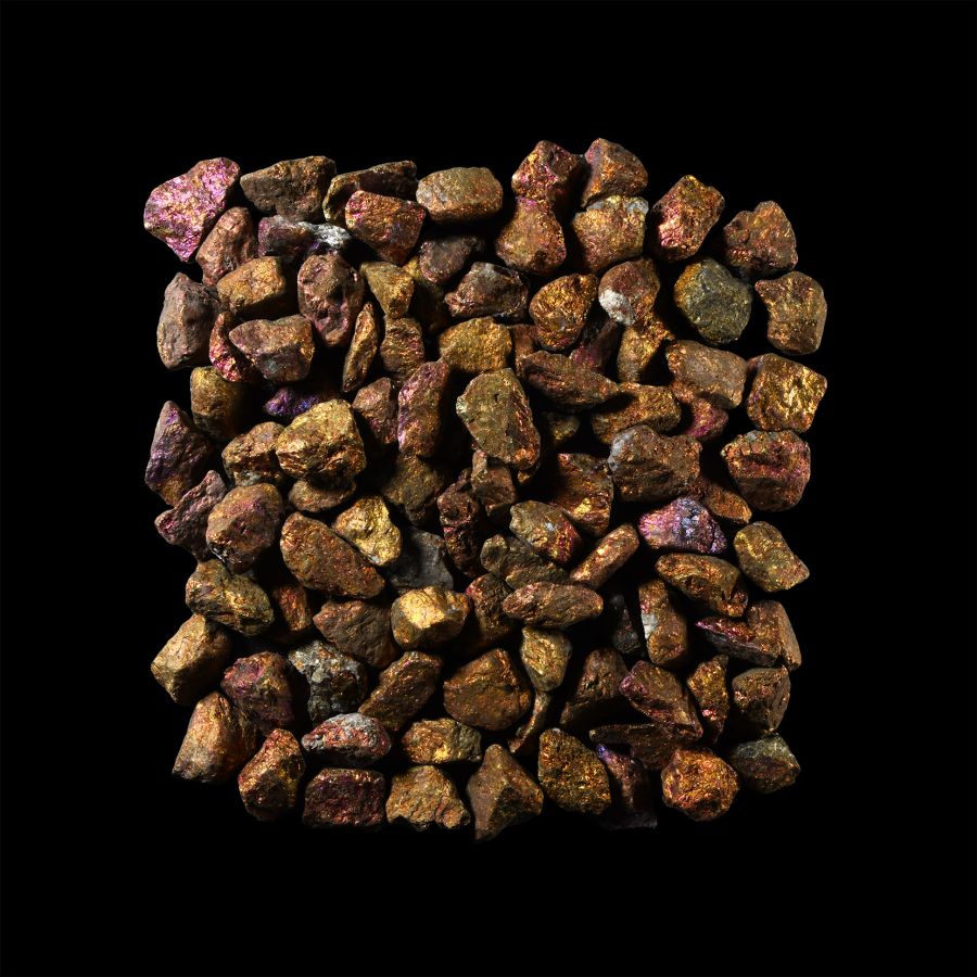 Natural History - Chalcopyrite 'Peacock Ore' Specimen Group [100]