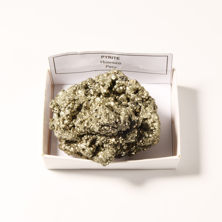 Natural History - Large Boxed Pyrite Crystal 'Paper Weight'