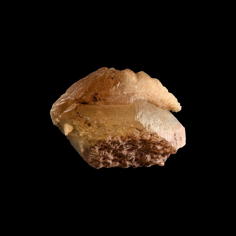 Natural History - Boxed Historic Yellow Calcite Mineral Specimen