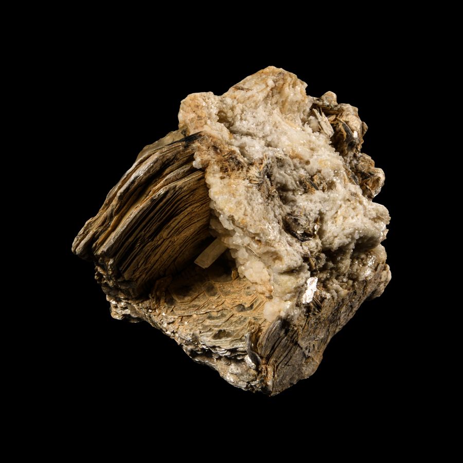 Natural History - Large Boxed Historic Mica on Quartz Crystal Specimen