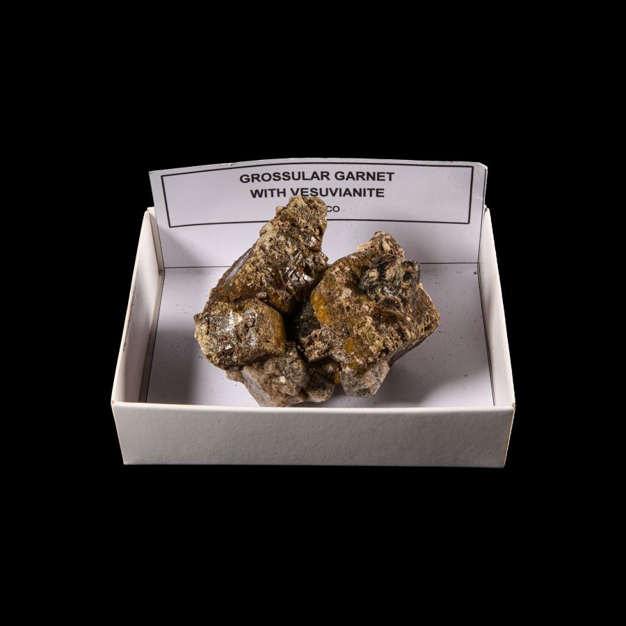 Natural History - Large Size Grossular Garnet Crystal with Vesuvianite